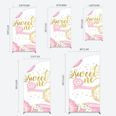 Lofaris Donuts Candyland Sweet One Birthday Half Moon Arch Backdrop