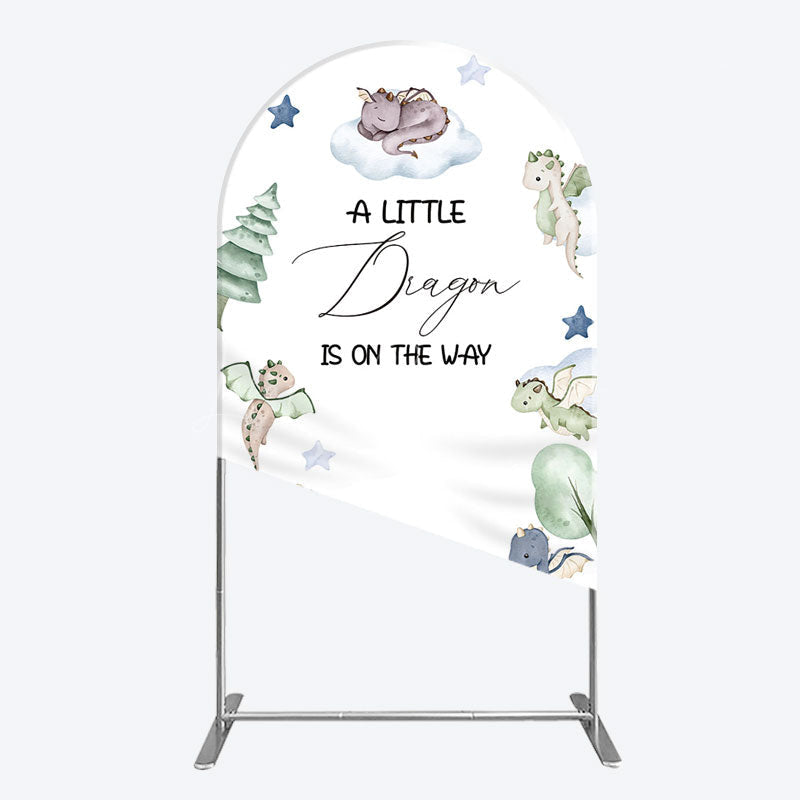 Lofaris Dragon On The Way Baby Shower Arch Backdrop
