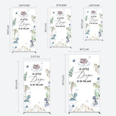 Lofaris Dragon On The Way Baby Shower Rectangle Backdrop