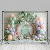 Lofaris Dreamlike Floral Balloons Tree Cake Smash Backdrop