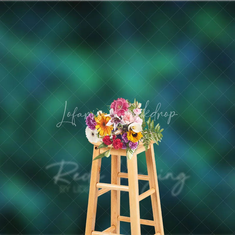 Lofaris Dreamy Abstract Green and Blue Bokeh Photography Backdrop Ethereal Forest Theme for Photo Studio Portraits