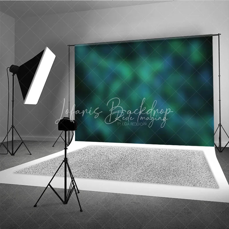 Lofaris Dreamy Abstract Green and Blue Bokeh Photography Backdrop Ethereal Forest Theme for Photo Studio Portraits