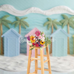 Lofaris Dreamy Beach Hut Scene Summer Vibe Vacation Backdrop