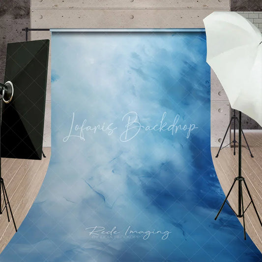Lofaris Dreamy Blue Abstract Texture Sweep Backdrop Elegant Artistic Photography Background for Portrait Sessions