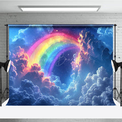 Lofaris Dreamy Cloud Sparkly Rainbow Photography Backdrop