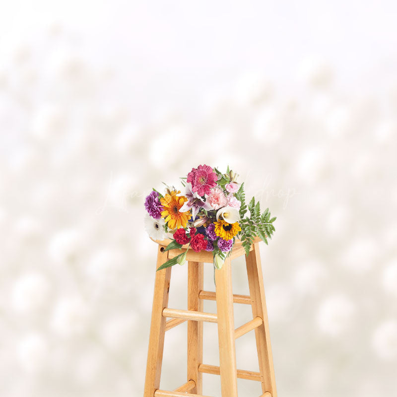 Lofaris Dreamy Floral And White Bokeh Photography Backdrop