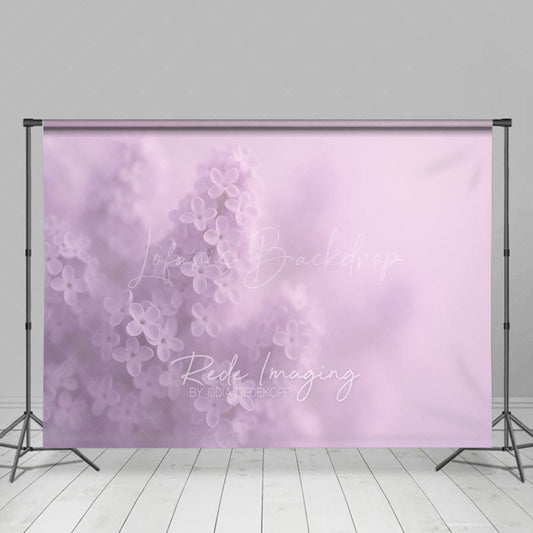 Lofaris Dreamy Floral Light Violet Lovely Photo Backdrop