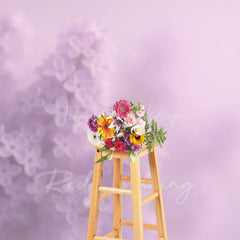 Lofaris Dreamy Floral Light Violet Lovely Photo Backdrop