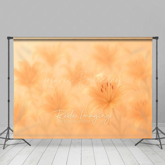 Lofaris Dreamy Floral Yellow Lily Vibe Photography Backdrop