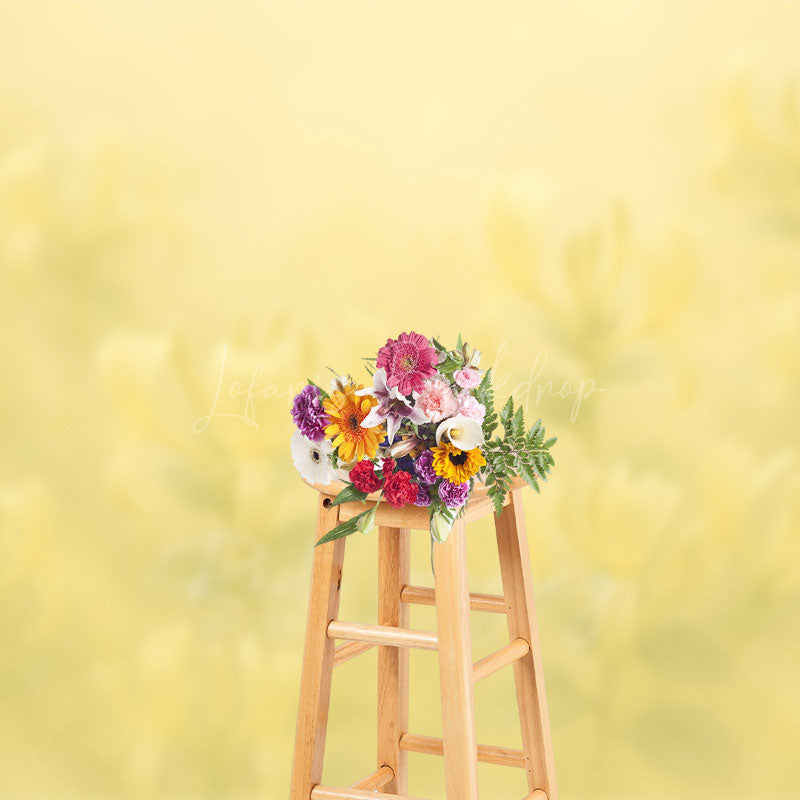 Lofaris Dreamy Floral Yellow Paintings Photography Backdrop