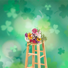 Lofaris Dreamy Gradient Green Clover St Patrick Backdrop