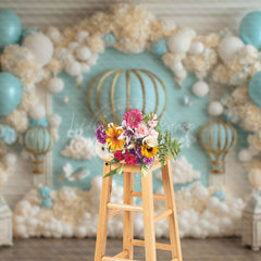 Lofaris Dreamy Hot Air Balloon Adventure Cake Smash Backdrop