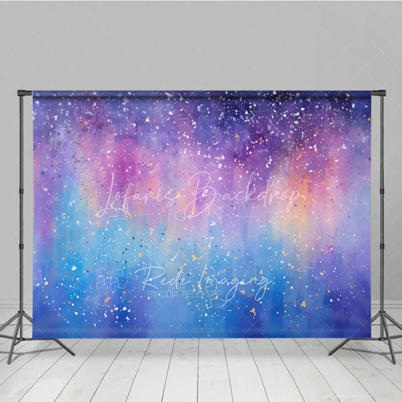 Lofaris Dreamy Purple Pink Blue Abstract Watercolor Photography Backdrop Colorful Splatter Art for Studio Portrait