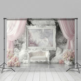 Lofaris Dreamy Romantic Pink Royal Wedding Photo Backdrop