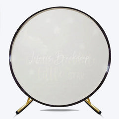 Lofaris Dreamy Twinkle Little Star Round Backdrop with Moon and Stars Purple Night Sky Baby Shower Birthday Party Decor