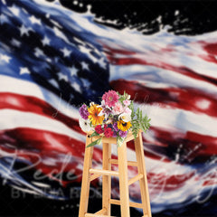 Lofaris Dripping American Flag Independence Day Photo Backdrop