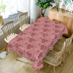 Lofaris Dusty Pink Floral Pattern Rectangle Tablecloth