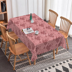 Lofaris Dusty Pink Floral Pattern Rectangle Tablecloth