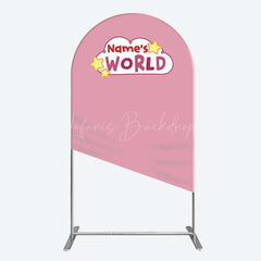 Lofaris Dusty Rose Girls World Birthday Arch Backdrop