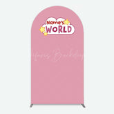 Lofaris Dusty Rose Girls World Birthday Arch Backdrop