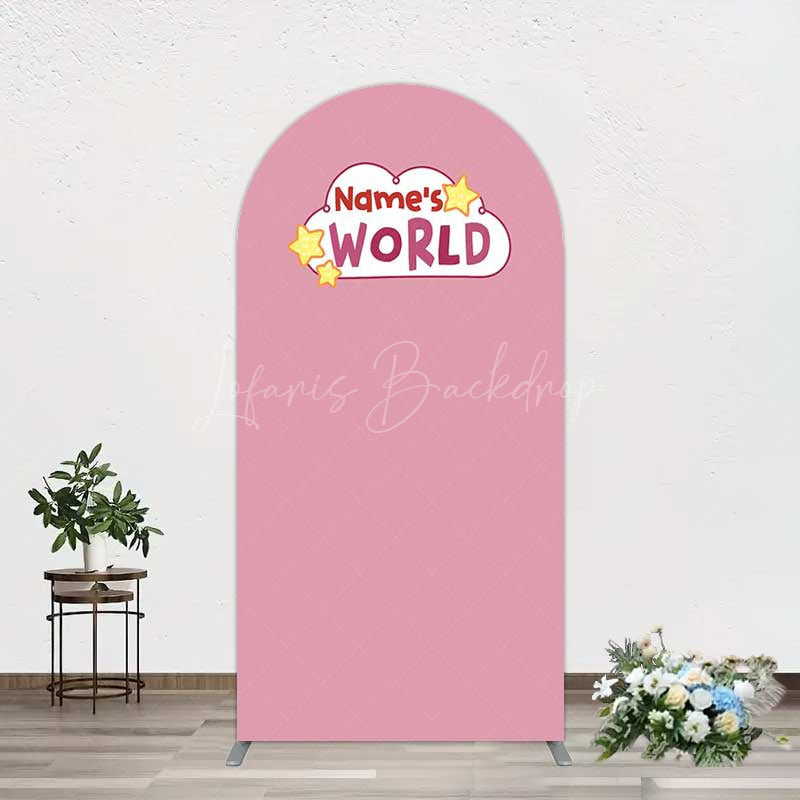 Lofaris Dusty Rose Girls World Birthday Arch Backdrop
