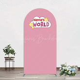 Lofaris Dusty Rose Girls World Birthday Arch Backdrop
