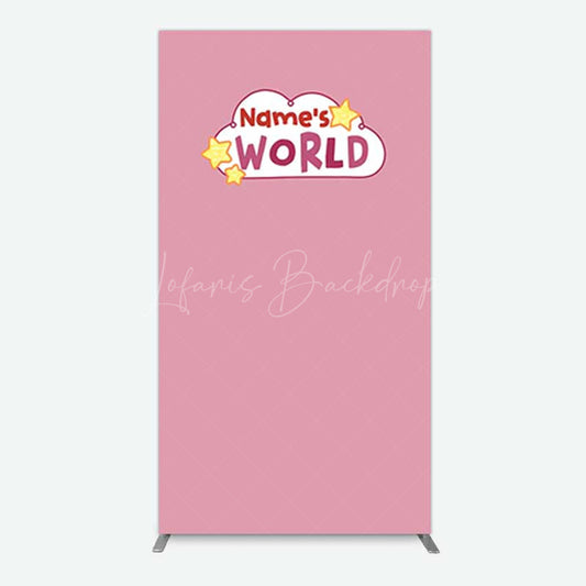 Lofaris Dusty Rose Girls World Birthday Rectangle Backdrop