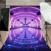 Lofaris Dynamic Purple Lighted Dance Hall Sweep Backdrop