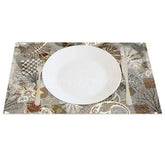 Lofaris Earth Tone Boho Tropical Leaf Set of 4 Placemats