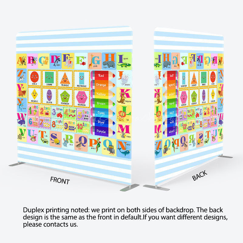 Lofaris Educational Colorful Alphabet Pillow Case Backdrop