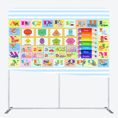 Lofaris Educational Colorful Alphabet Pillow Case Backdrop