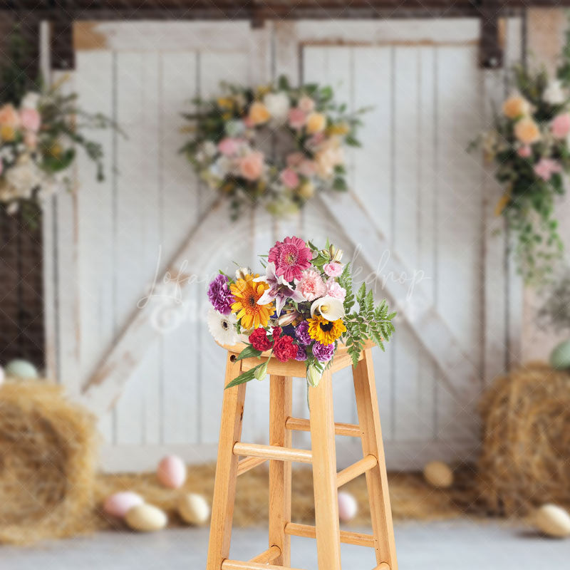 Lofaris Eggs Floral Doorway Rustic Elegant Festival Backdrop