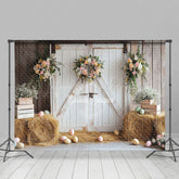 Lofaris Eggs Floral Doorway Rustic Elegant Festival Backdrop