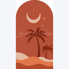 Lofaris Eid Mubarak Crescent Moon Arch Backdrop Islamic Star and Lantern Holiday Ramadan al-Fitr Festival Photo Booth Decor