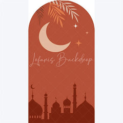 Lofaris Eid Mubarak Crescent Moon Arch Backdrop Islamic Star and Lantern Holiday Ramadan al-Fitr Festival Photo Booth Decor