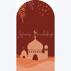 Lofaris Eid Mubarak Crescent Moon Arch Backdrop Islamic Star and Lantern Holiday Ramadan al-Fitr Festival Photo Booth Decor