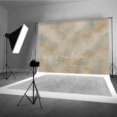 Lofaris Elegant Abstract Gold Textured Photography Backdrop Light Blue and Beige Artistic Studio Prop