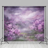 Lofaris Elegant Abstract Purple Florals Photography Backdrop