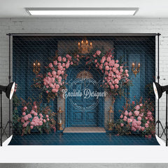 Lofaris Elegant And Floral Arch Door Sweet Wedding Backdrop