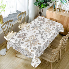 Lofaris Elegant Autumn Rectangle Tablecloth with Falling Leaves for Thanksgiving and Sophisticated Fall Decor