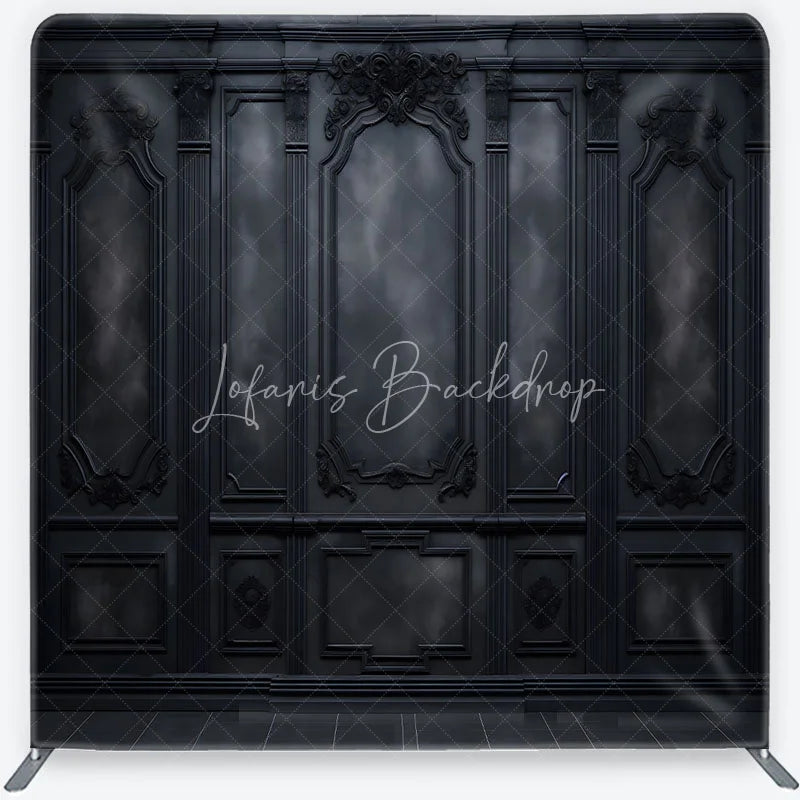 Lofaris Elegant Black Baroque Wall Square Double-Sided Backdrop Gothic Style Party Decor