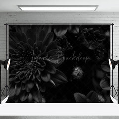 Lofaris Elegant Black Dahlia Artistic Maternity Backdrop