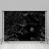 Lofaris Elegant Black Dahlia Artistic Maternity Backdrop