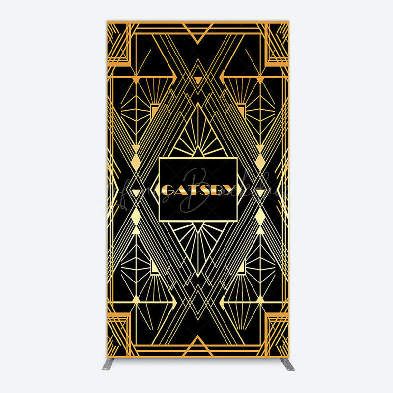 Lofaris Elegant Black Gold Gatsby Birthday Arch Backdrop