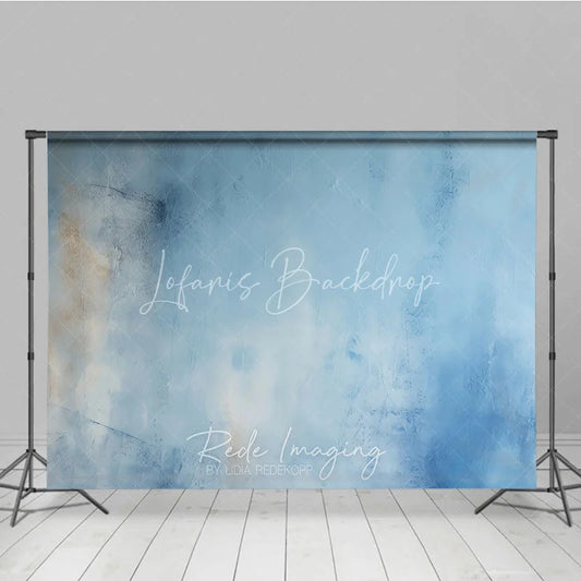 Lofaris Elegant Blue and Brown Abstract Textured Photography Backdrop Artistic Studio Portrait Background for Photoshoot