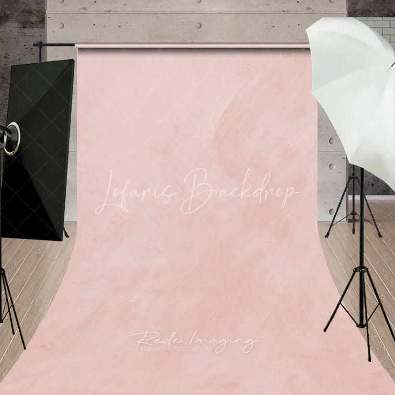 Lofaris Elegant Blush Pink Textured Sweep Backdrop Soft Aesthetic Plaster Wall Photography Background for Portraits