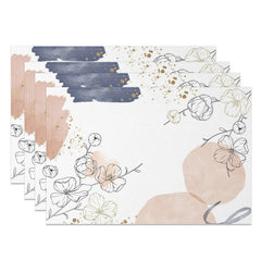 Lofaris Elegant Boho Sweet Color Spring Set of 4 Placemats