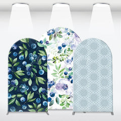 Lofaris Elegant Botanical Blueberry and Floral Arch Backdrop Kit Nature Inspired Party Decor Photo Booth Prop