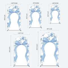 Lofaris Elegant Color Bows Floral Birthday Arch Backdrop