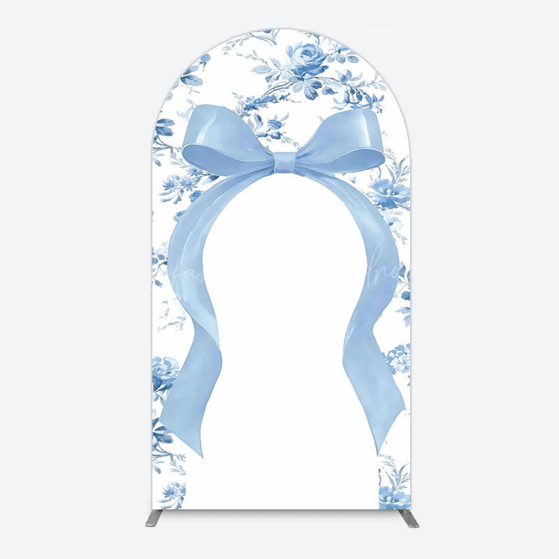 Lofaris Elegant Color Bows Floral Birthday Arch Backdrop